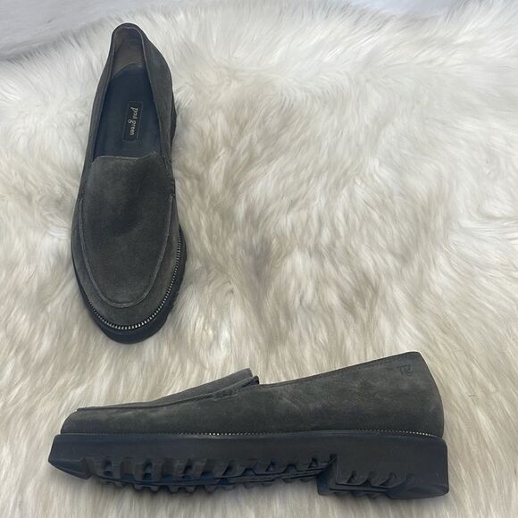 Paul Green Shoes - Paul Green Ariana Grey Suede Lug Sole Slip On Shoes Sz US 7.5